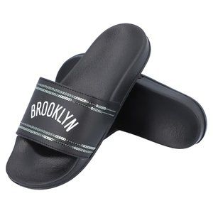 NWT Small Brooklyn Nets Women's Sequin Slide Sandals